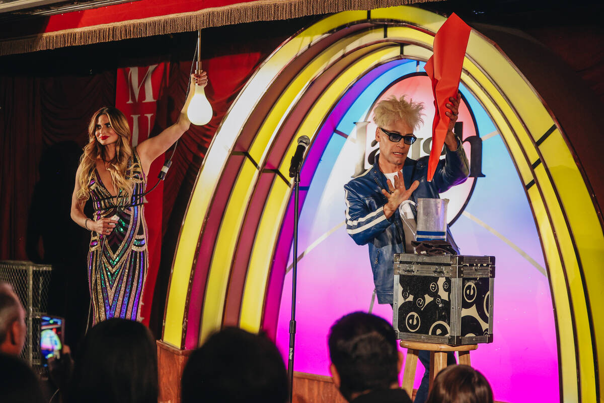 Murray Sawchuck, right, performs with his wife, Dani, during his last headlining show inside of ...