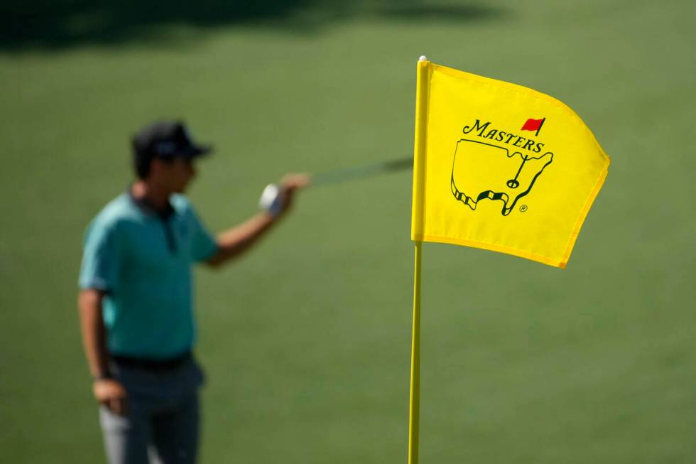 Joaquin Niemann, of Chile, walks to the second hole during a practice round in preparation for ...