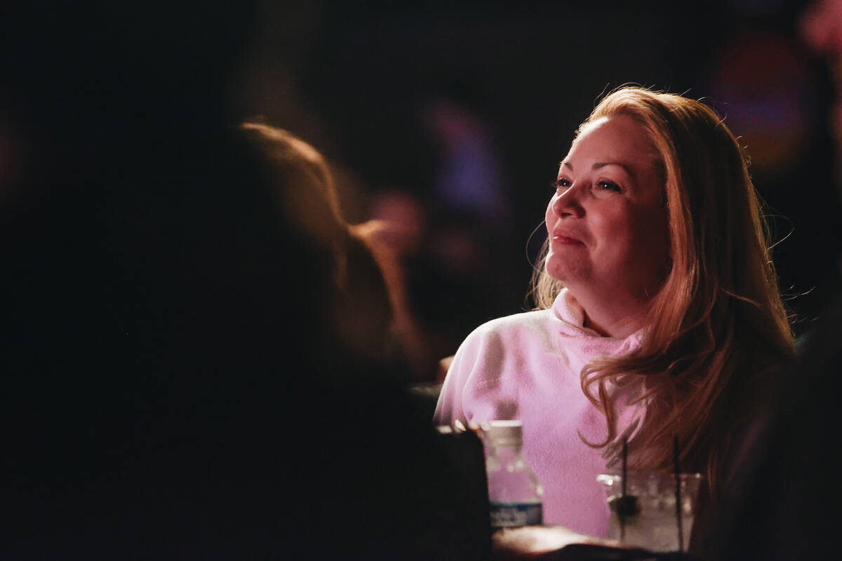 A spectator laughs during “Last Laughs at the Trop” at the Laugh Factory at the T ...
