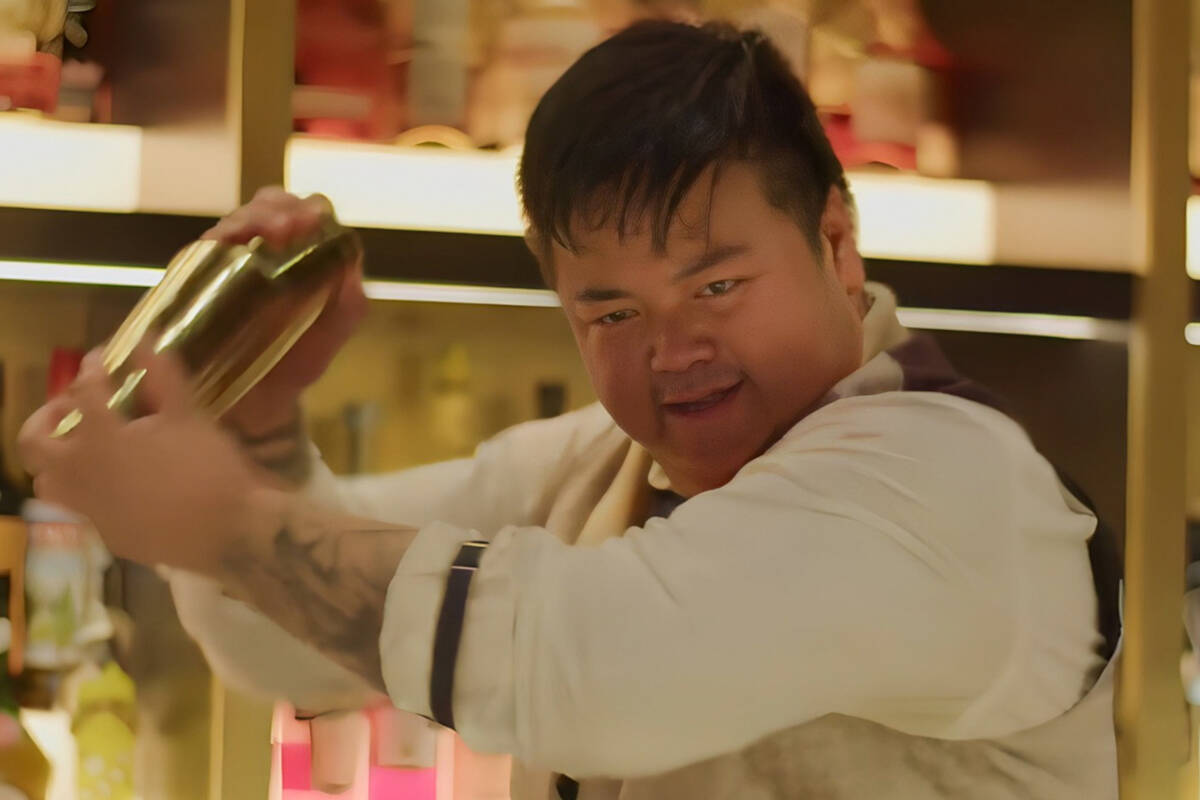 Kenny Hwong, bartender at Legacy Club on the 60th floor of Circa in downtown Las Vegas, is one ...