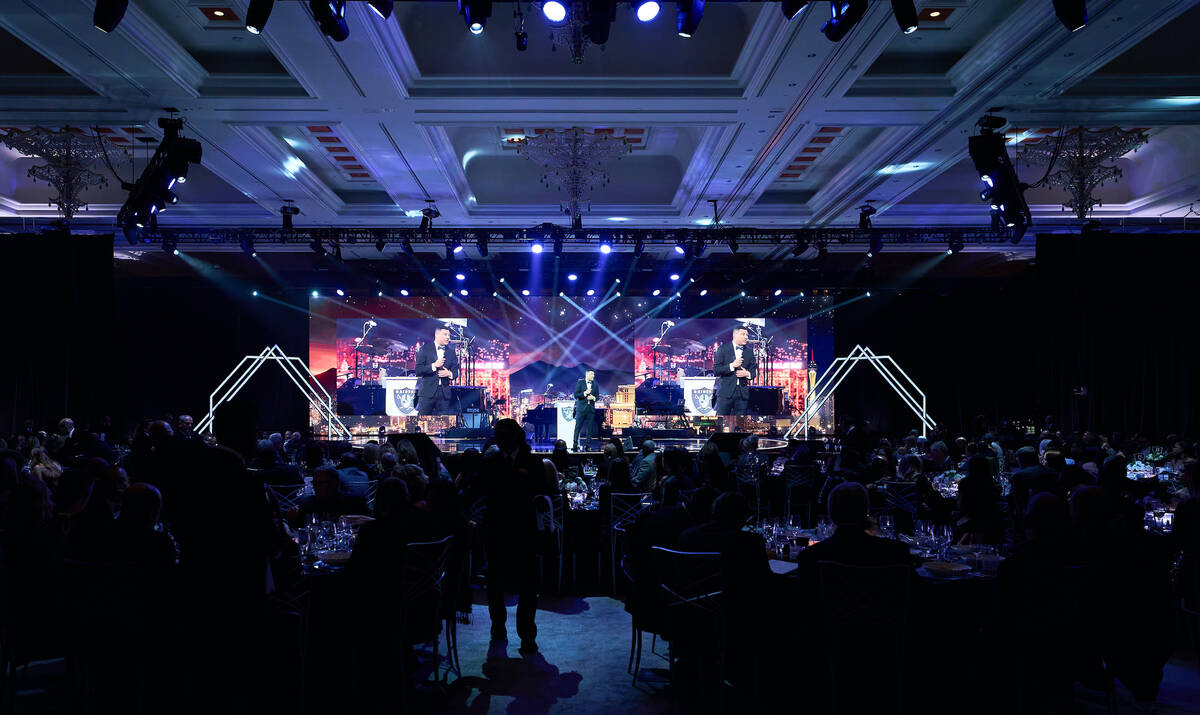 A shot of the entrance of Cristal Ballroom at the inaugural Raiders Foundation Silver & Black G ...