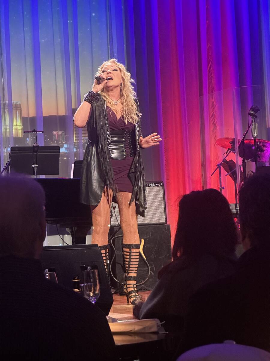 Kristine W is shown at The Composers Showcase at Myron's at the Smith Center on Wednesday, Apri ...