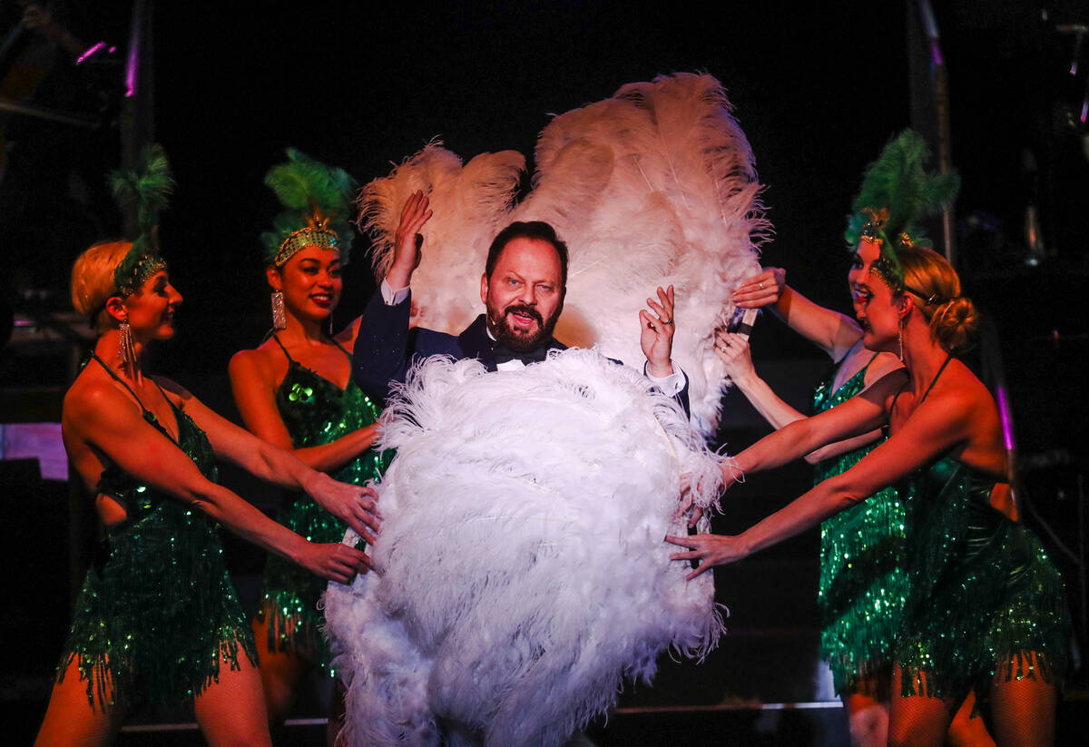 Randal Keith sings during dress rehearsal for FOLLIES, a broadway musical at Access Showroom at ...