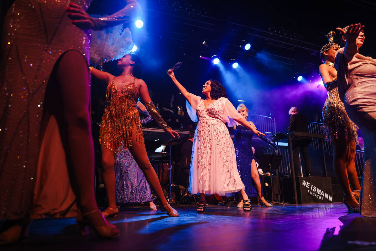 Performers sing and dance during dress rehearsal for FOLLIES, a broadway musical at Access Show ...
