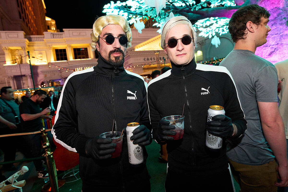 The scene from the 13th anniversary of "Absinthe" at Caesars Palace on Wednesday, April 10, 202 ...