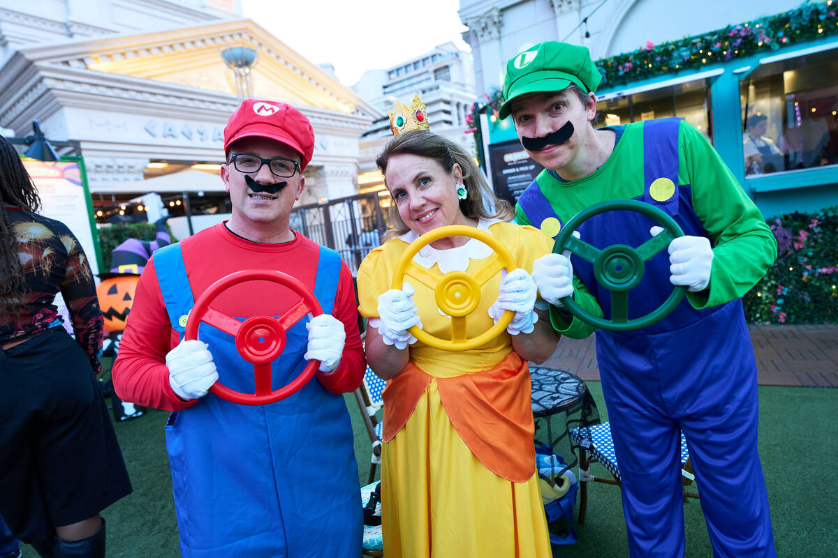 A scene from the 13th anniversary of "Absinthe" at Caesars Palace on Wednesday, April 10, 2024. ...