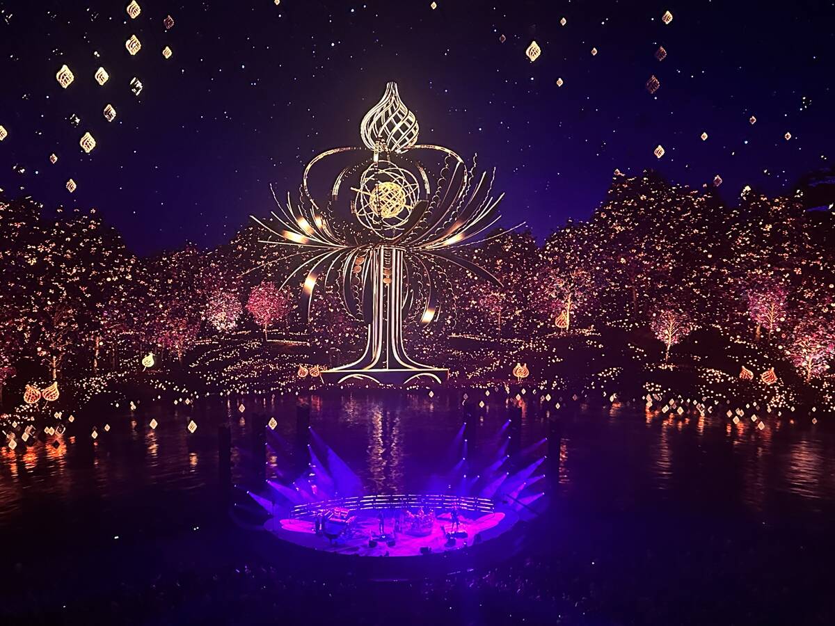 A scene from Phish's opening night at the Sphere on Thursday, April 19, 2024. (John Katsilomete ...