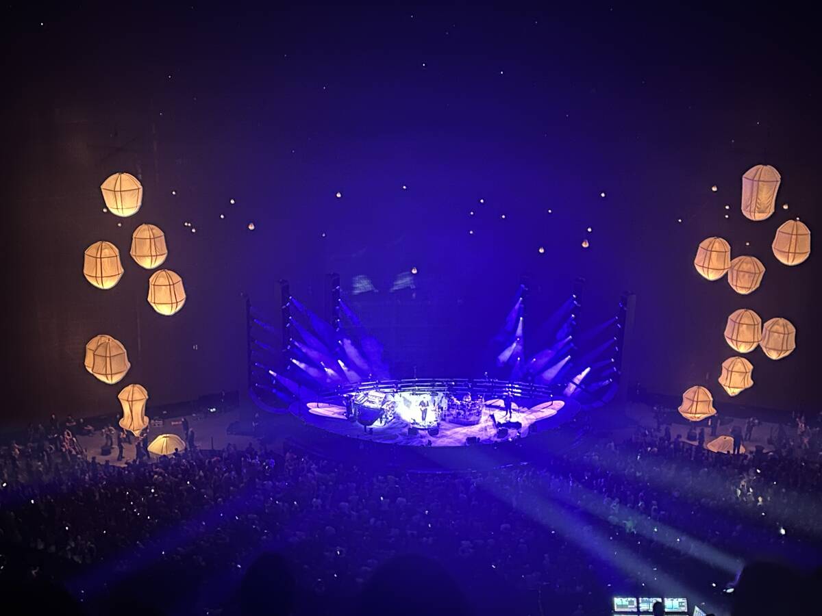 A scene from Phish's opening night at the Sphere on Thursday, April 19, 2024. (John Katsilomete ...