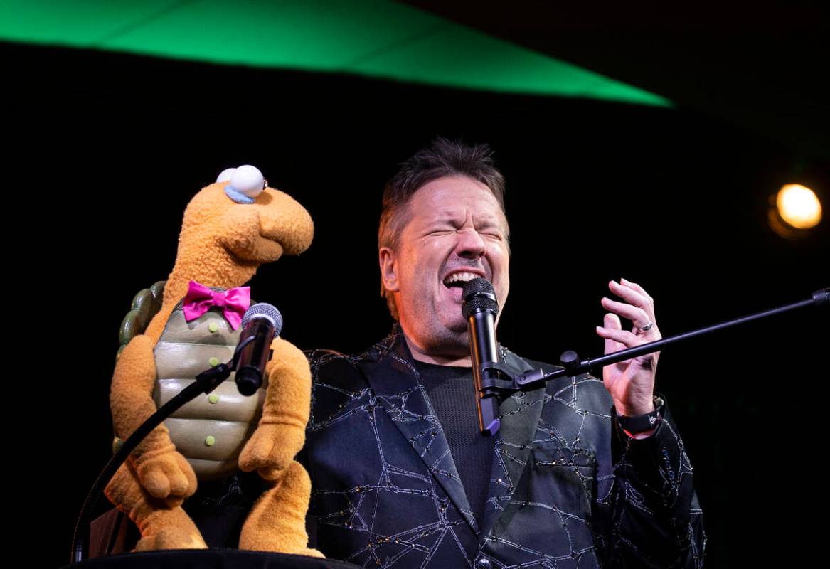 Terry Fator performs at New York-New York's Liberty Loft on Wednesday, Nov. 10, 2021, in Las Ve ...