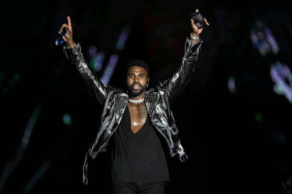 American singer Jason Derulo performs during the Rock in Rio music festival in Rio de Janeiro, ...
