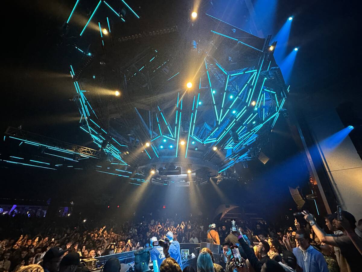 The Mothership at Zouk Nightclub at Resorts World is shown during Odesza's set at the Canelo Al ...