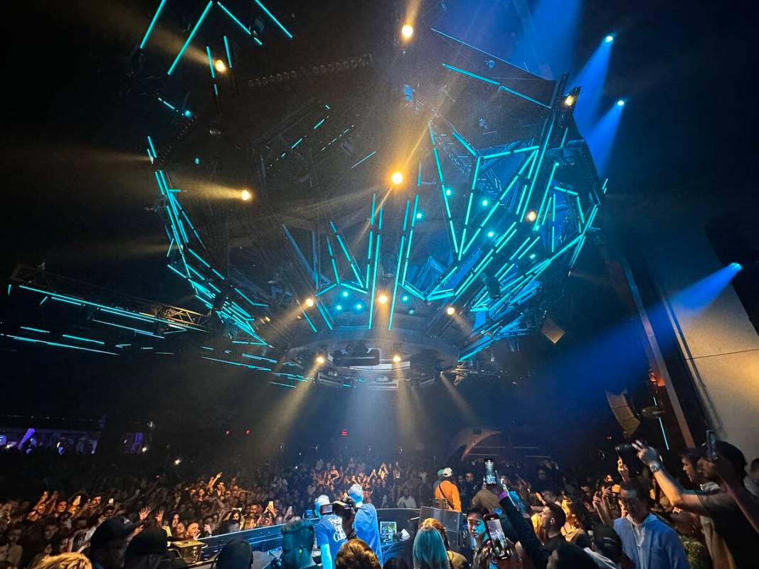 The Mothership at Zouk Nightclub at Resorts World is shown during Odesza's set at the Canelo Al ...