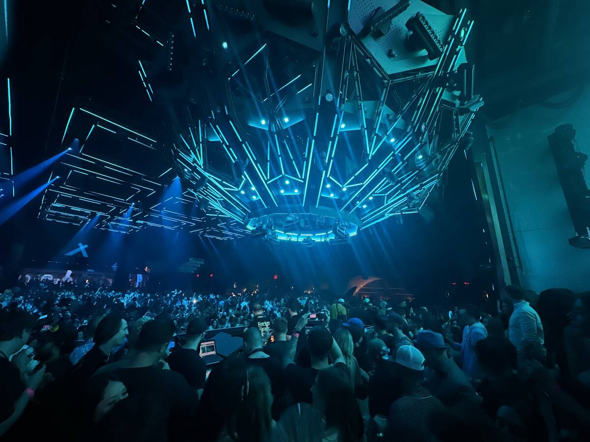 The Mothership at Zouk Nightclub at Resorts World is shown during Odesza's set at the Canelo Al ...