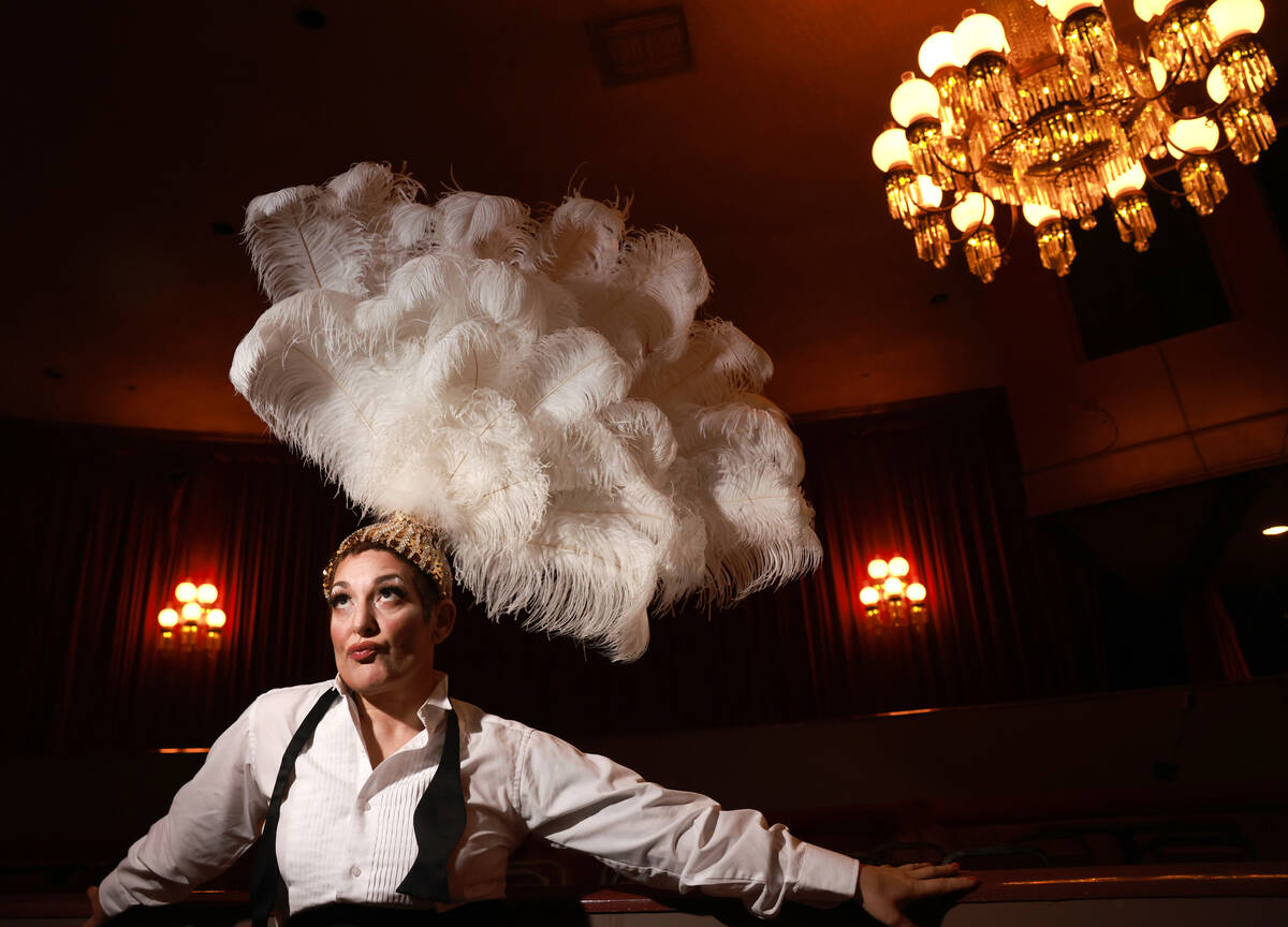 Amy “Miss Behave” Saunders poses for a photo in the Plaza Showroom in downtown La ...