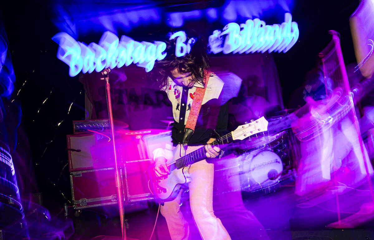 Henri Cash of Starcrawler performs during a Punk Rock Bowling music festival club show at Backs ...