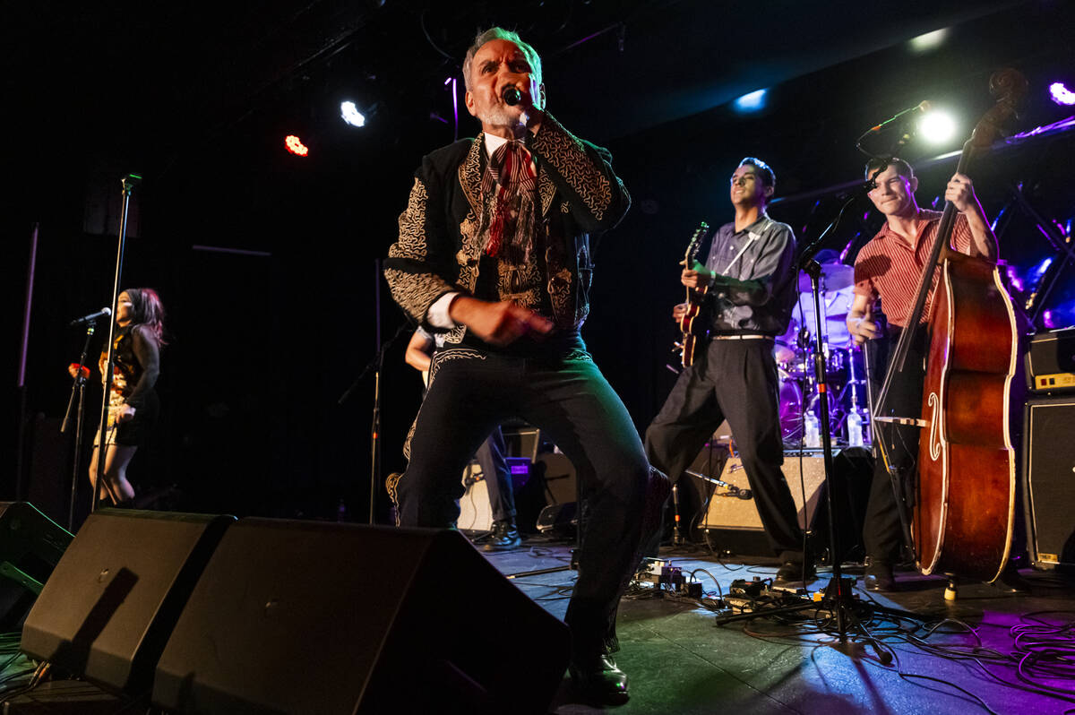 El Vez performs during a Punk Rock Bowling music festival club show at Fremont Country Club in ...