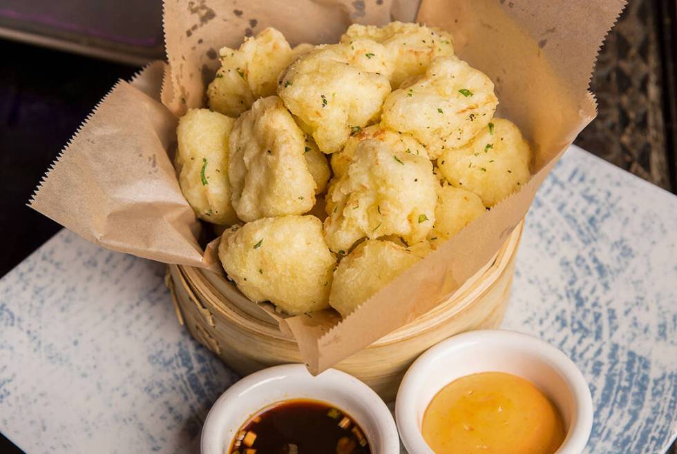 Cauliflower tempura from the summer 2024 happy hour menu at Foundation Room in Mandalay Bay on ...