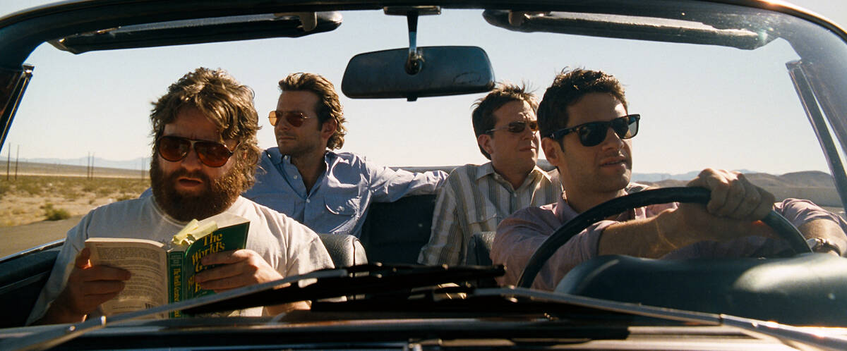 Alan (ZACH GALIFIANAKIS), Phil (BRADLEY COOPER), Stu (ED HELMS) and Doug (JUSTIN BARTHA) head t ...