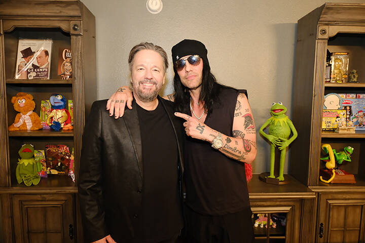 Terry Fator and Criss Angel are shown at The Strat on Tuesday, June 18. 2024. (Jimmy Smith/The ...