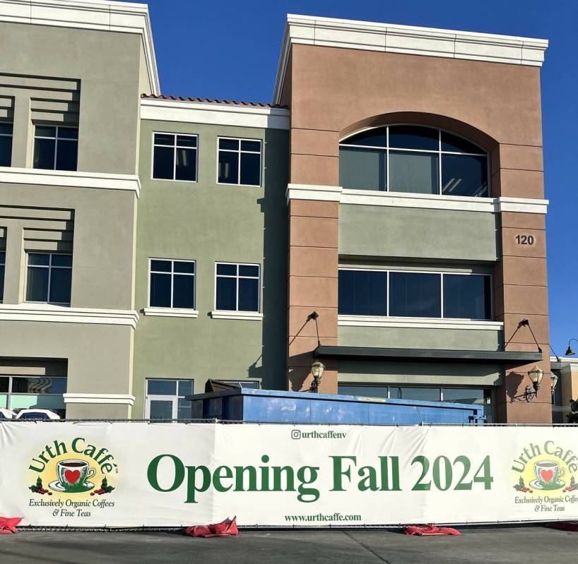 Construction is underway in June 2024 on Urth Caffe in The District at Green Valley Ranch in He ...