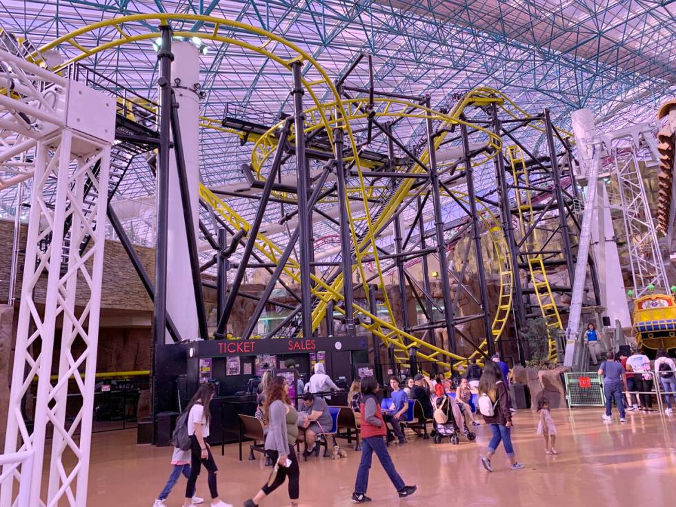 The closed El Loco roller coaster in Circus Circus Adventuredome in Las Vegas Thursday, April 4 ...