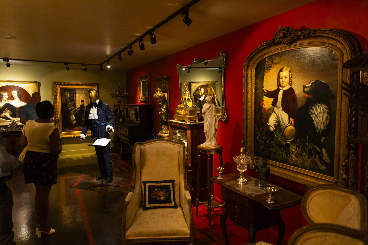 Items on display are see during a tour of the Liberace Museum Collection at Thriller Villa, a f ...