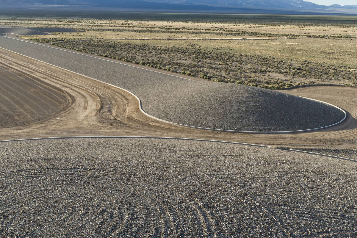 This is an undated photo of a portion of “City,” the land art sculpture by Michae ...