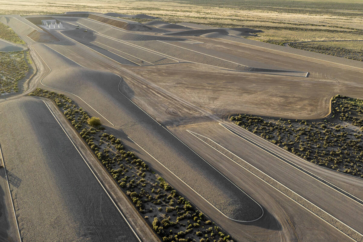 This is an undated photo of a portion of “City,” the land art sculpture by Michae ...