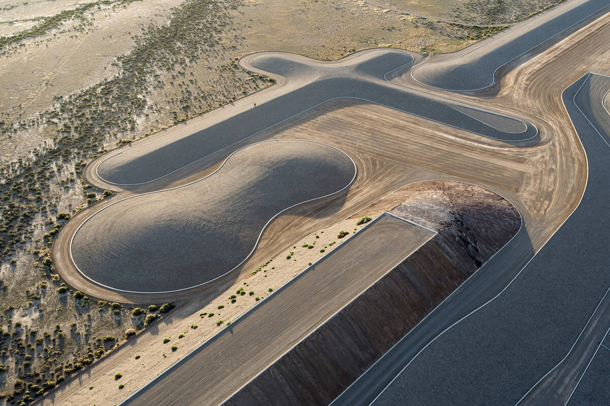 This is an undated photo of a portion of “City,” the land art sculpture by Michae ...