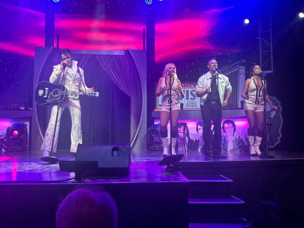 Daniel Durston as Elvis is backed by Paige Strafella, Joey Calveri and Sujana Chand in "The Kin ...