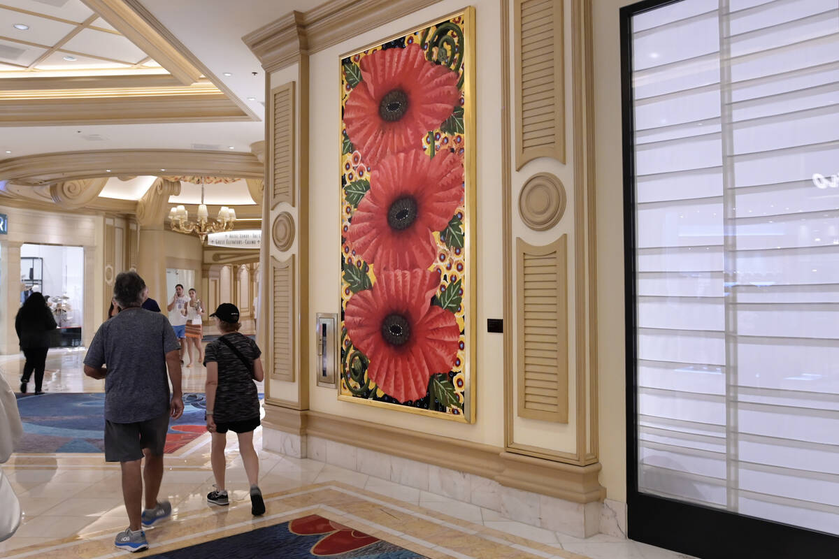Robert Zakanitch’s “The Three Sirens” is seen at Bellagio Friday, July 19, ...