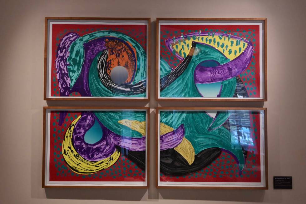 David Hockney’s “Going Round” is seen at Bellagio Friday, July 19, 2024, i ...
