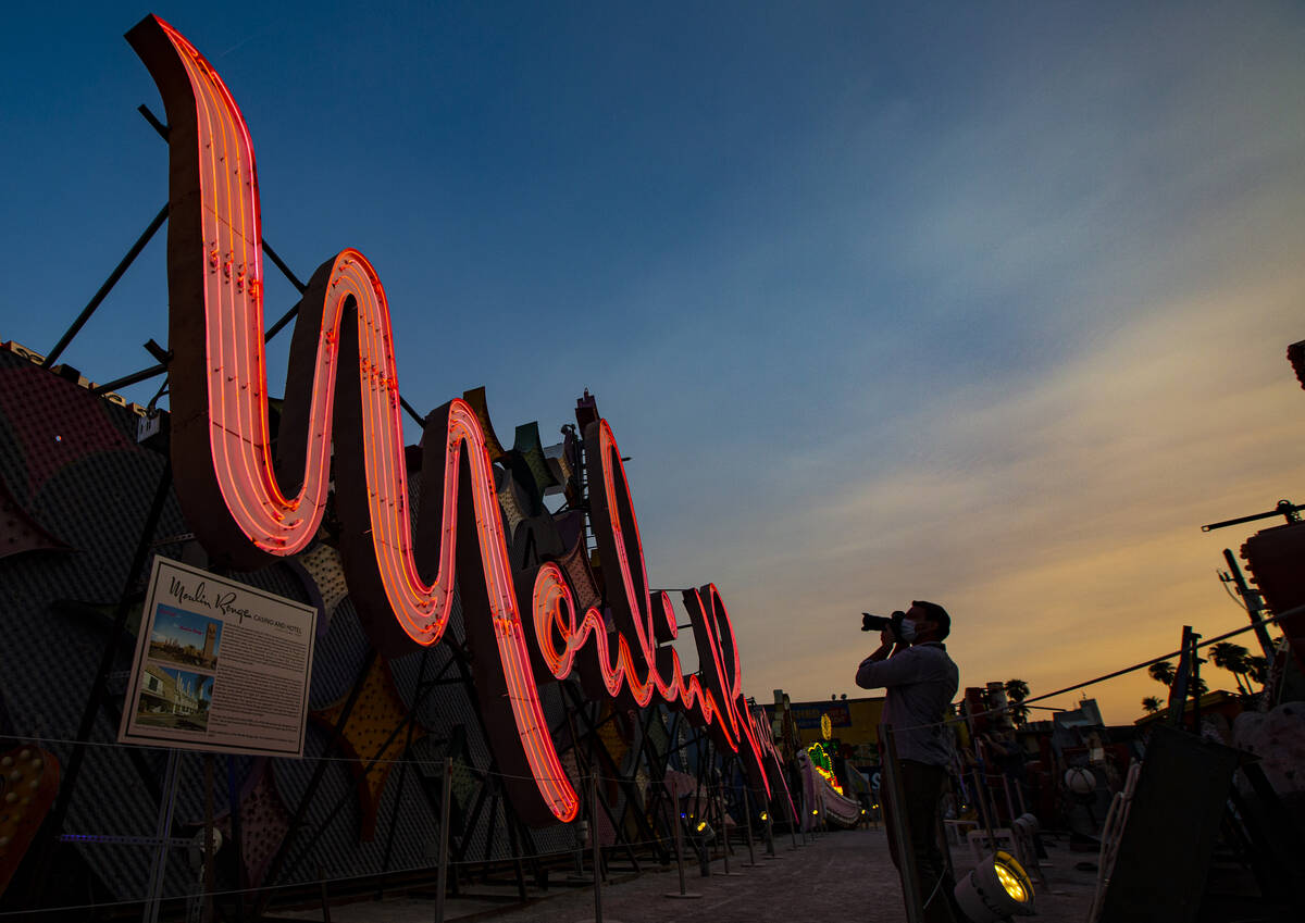 The Moulin Rouge sign at the Neon Museum. (Chase Stevens/Las Vegas Review-Journal)