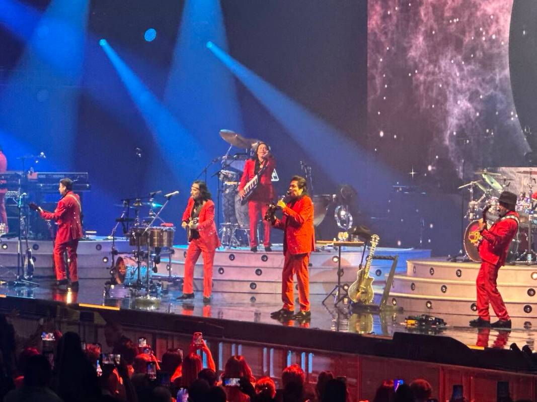 Los Bukis performs at the kick off Las Vegas' first all Spanish-language residency at Park MGM, ...