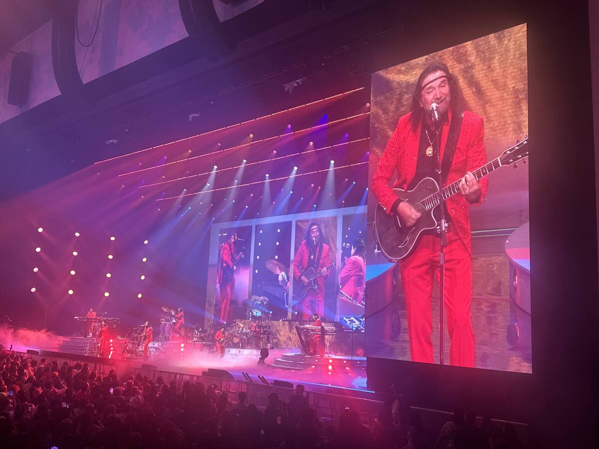 Los Bukis performs at the kick off Las Vegas' first all Spanish-language residency at Park MGM, ...