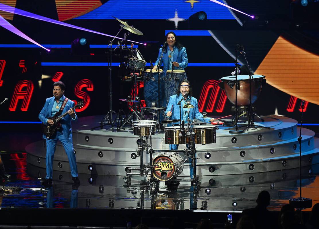 Los Bukis performs at the kick off Las Vegas' first all Spanish-language residency at Park MGM, ...