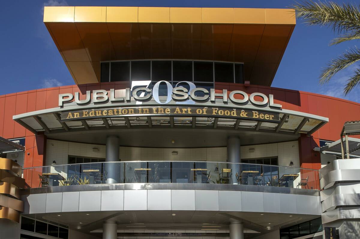 The exterior of Public School 702 restaurant in Downtown Summerlin. The restaurant closed in Au ...