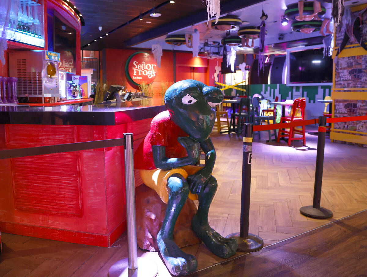 Señor Frog's Restaurant and Bar at Treasure Island is shown, on Wednesday, Oct. 25, 2023, ...