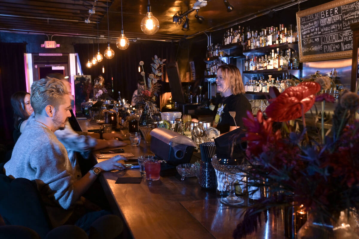 The bar is seen at Velveteen Rabbit Monday, October 28, 2024, in Las Vegas. (Sam Morris/Las Veg ...
