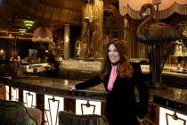 Reality TV star Lisa Vanderpump poses at her latest restaurant, Pinky’s by Vanderpump, a ...