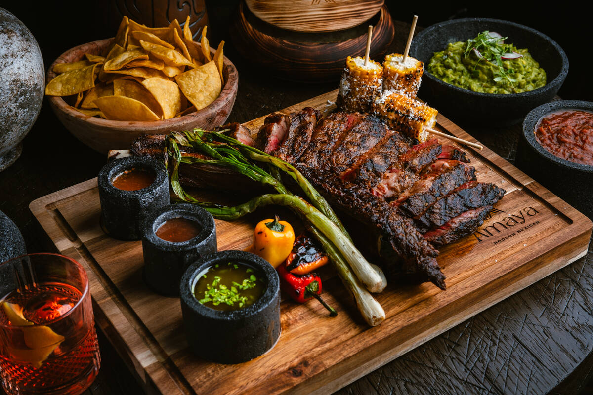 American wagyu tomahawk steak from Amaya Modern Mexican, set to debut in the first week of Janu ...