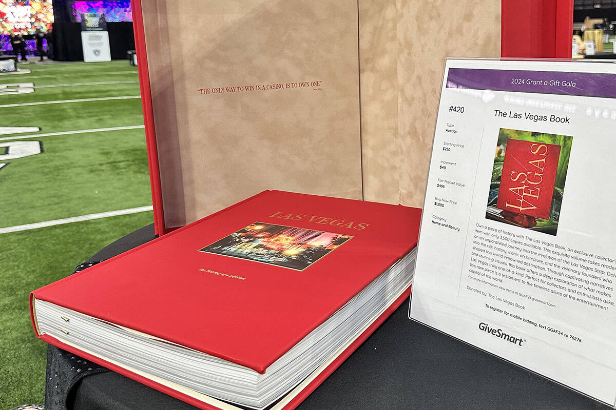 This copy of "The Vegas Book" sold for $1,100 during the silent auction at Grant A Gift Autism ...