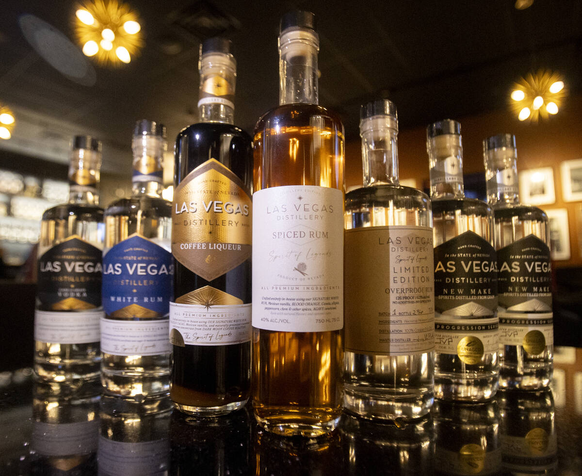Spirits produced at Las Vegas Distillery in Henderson. (Daniel Jacobi II/Las Vegas Review-Journal)