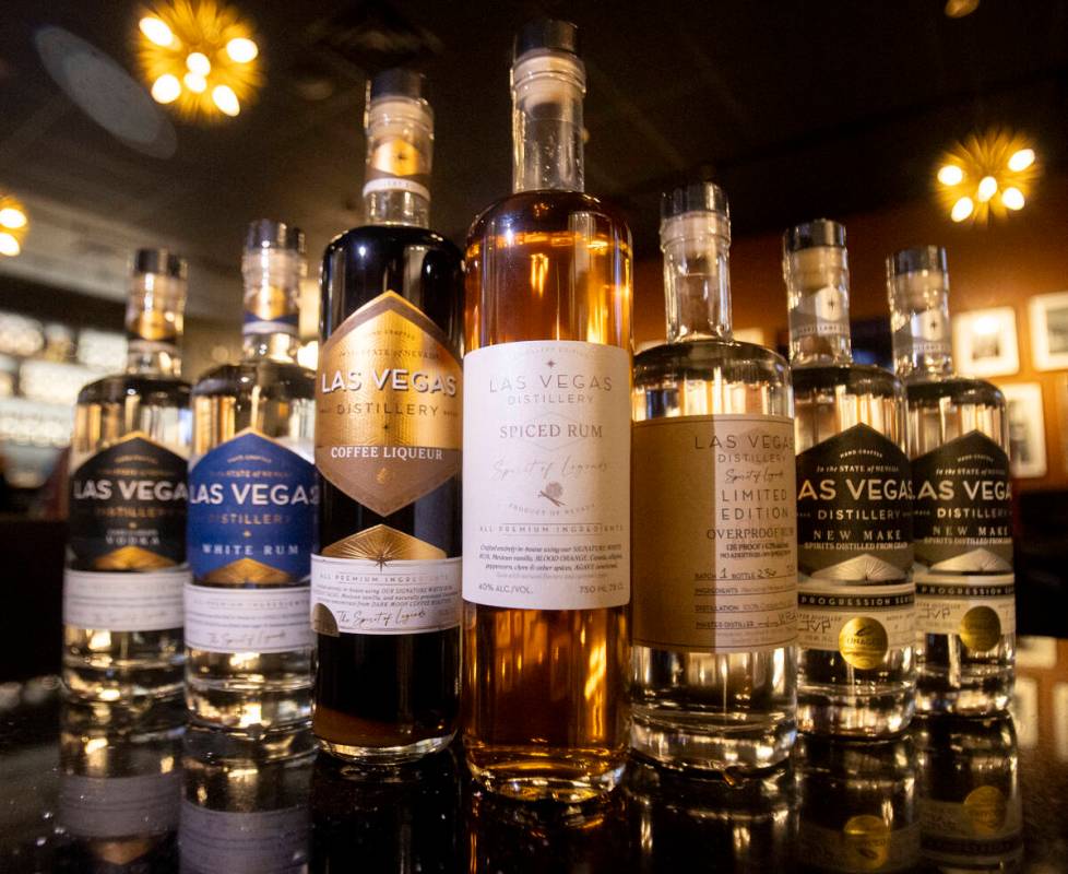 Spirits produced at Las Vegas Distillery in Henderson. (Daniel Jacobi II/Las Vegas Review-Journal)
