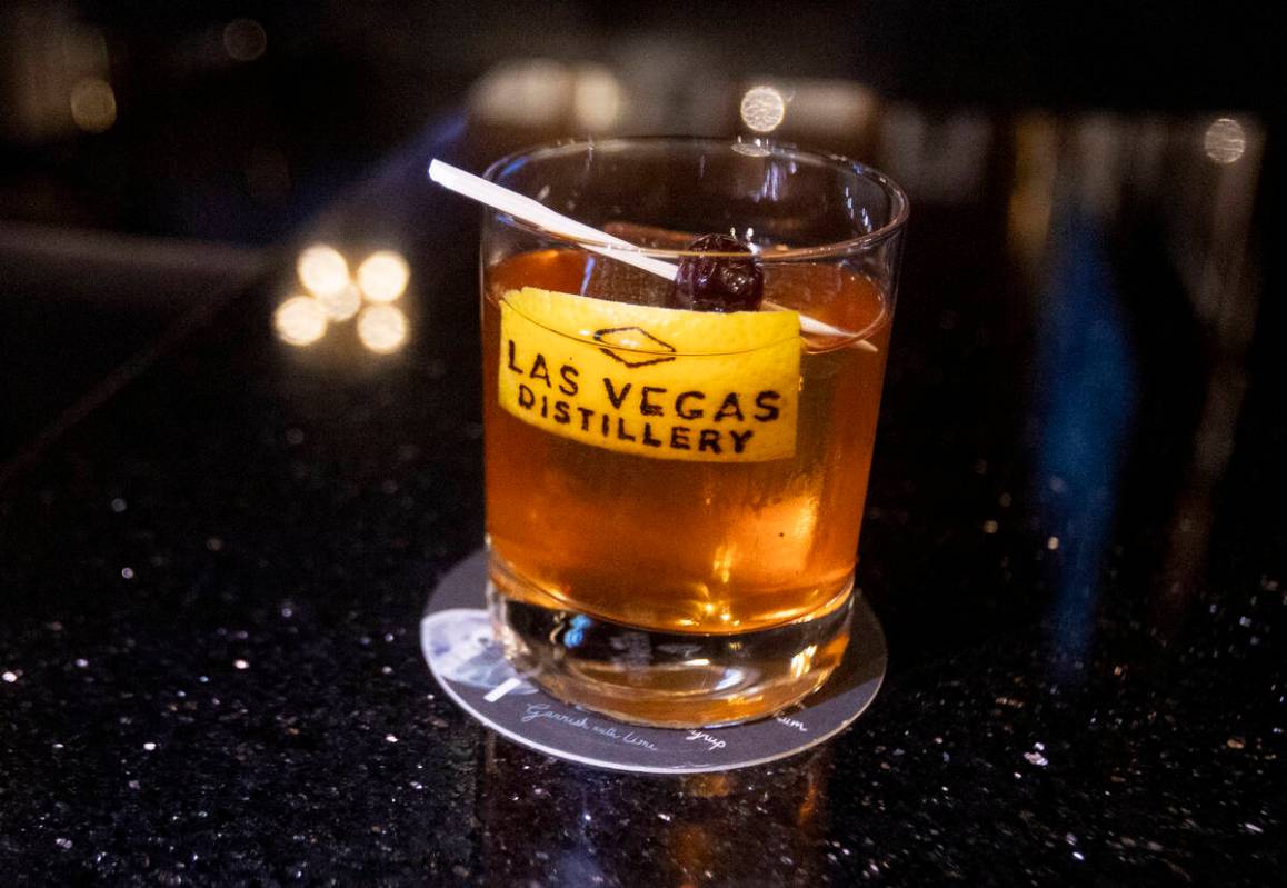 An old-fashioned at Las Vegas Distillery in Henderson. (Daniel Jacobi II/Las Vegas Review-Journal)