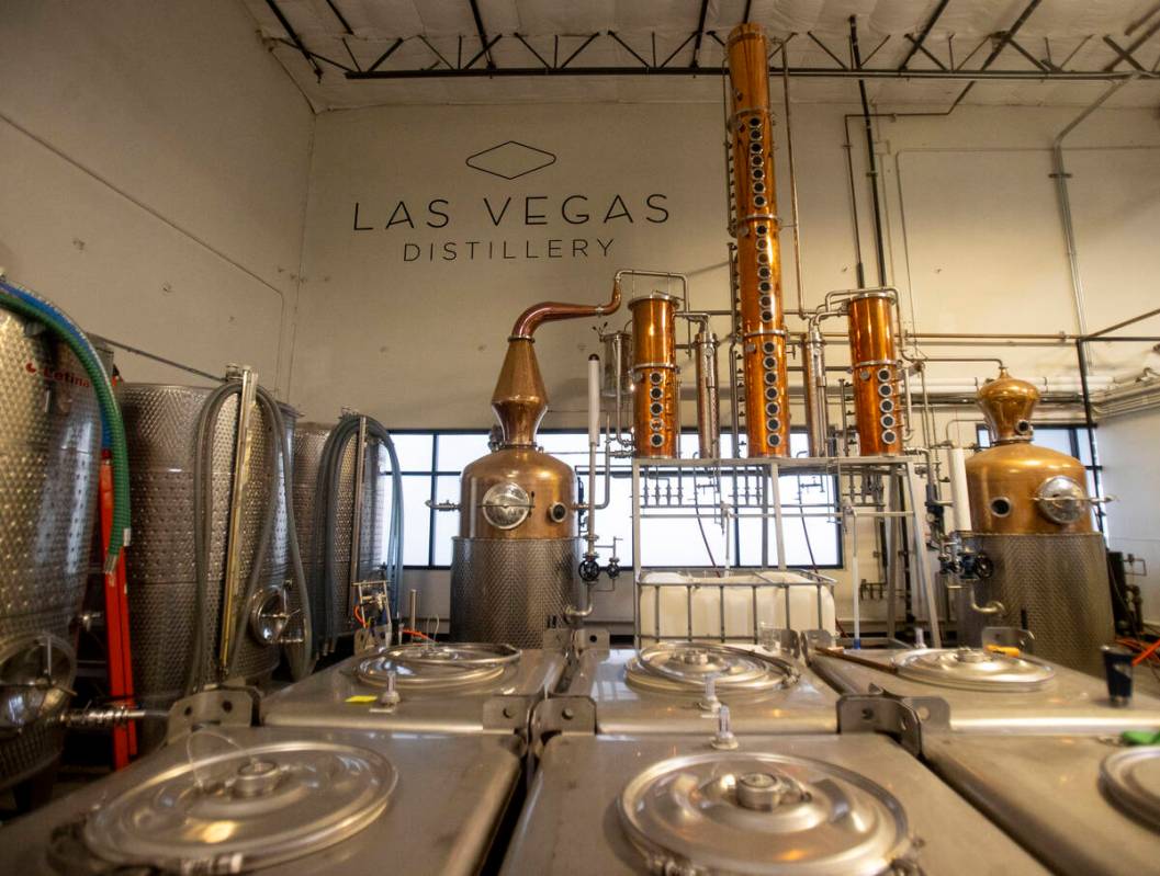 Stills and other equipment at Las Vegas Distillery in Henderson. (Daniel Jacobi II/Las Vegas Re ...