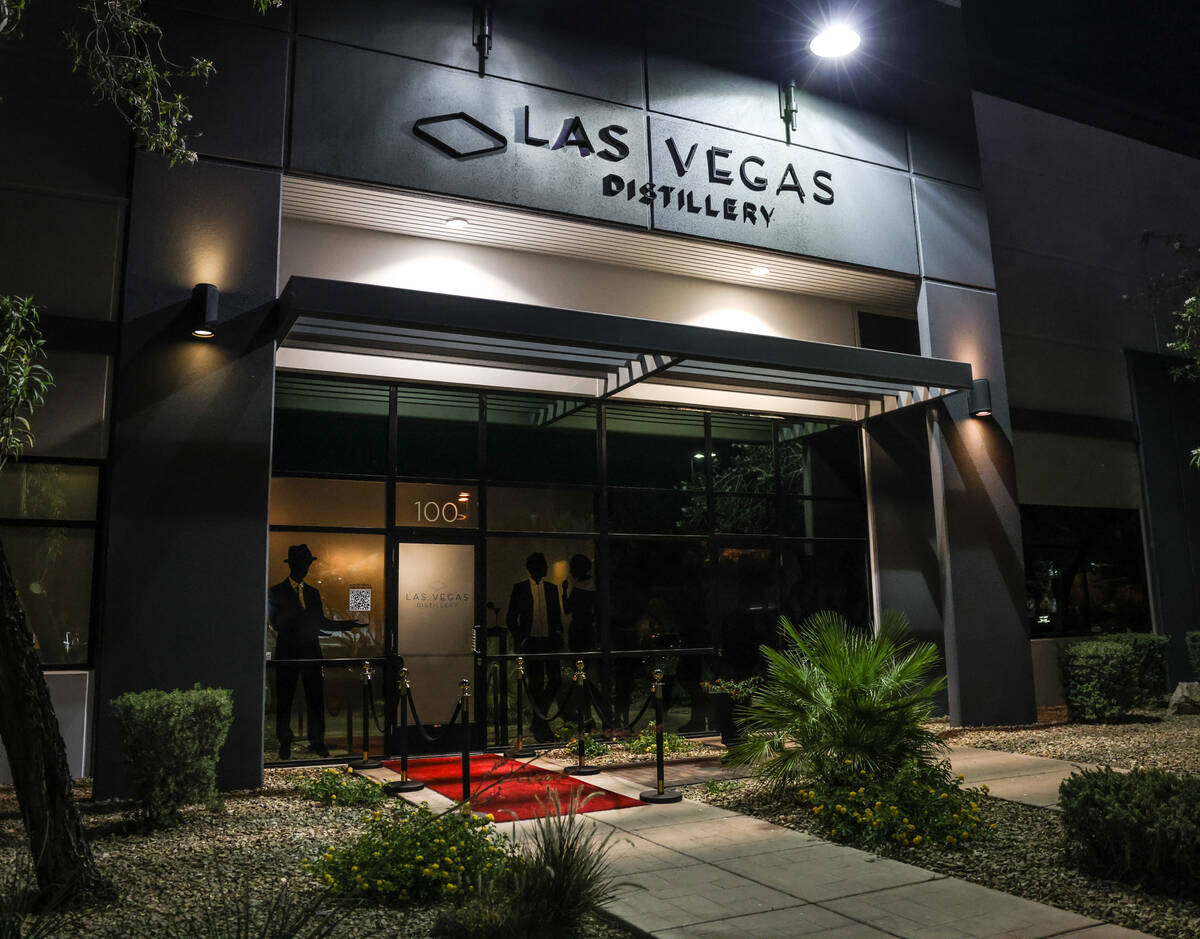 A nighttime exterior of Las Vegas Distillery in Henderson. (Las Vegas Distillery)