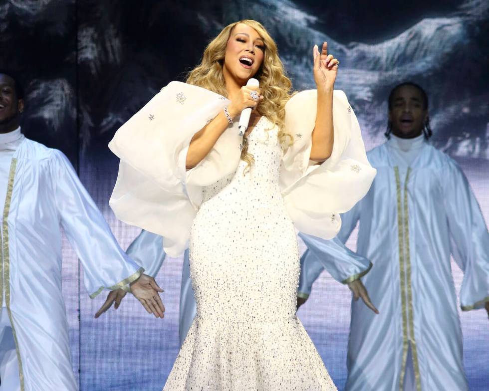 Mariah Carey performs on Tuesday, Dec. 17, 2024, at Barclays Center in Brooklyn, N.Y. (Photo by ...