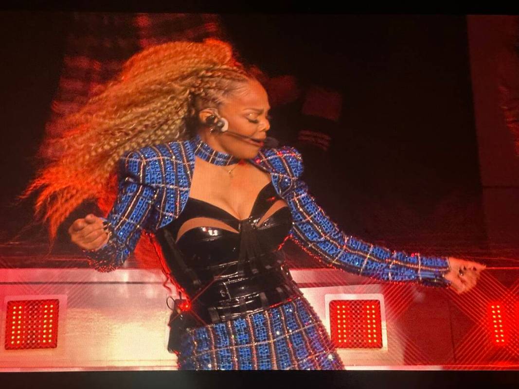 Janet Jackson performs at the launch of her residency production at Resorts World Theatre on Mo ...