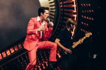 Brandon Flowers of The Killers is shown at the Colosseum at Caesars Palace on Friday, Aug. 16, ...